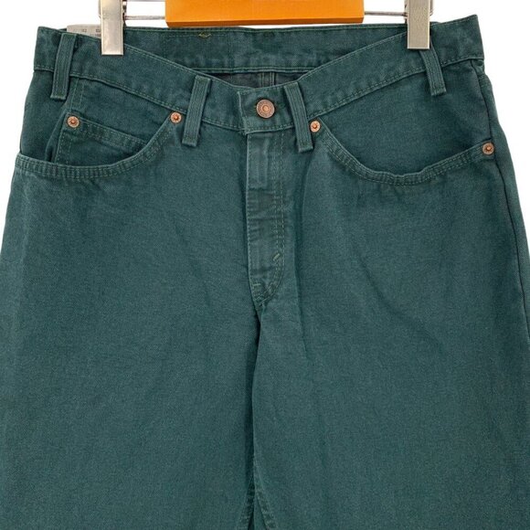 Levi’s Jeans 550 Husky Mens 33x28 Green Relaxed Fit  Made in USA Vintage 1996 - Picture 3 of 12